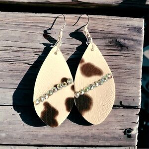 Faux leather earrings